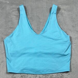 Blue all in motion activewear crop top, size small
